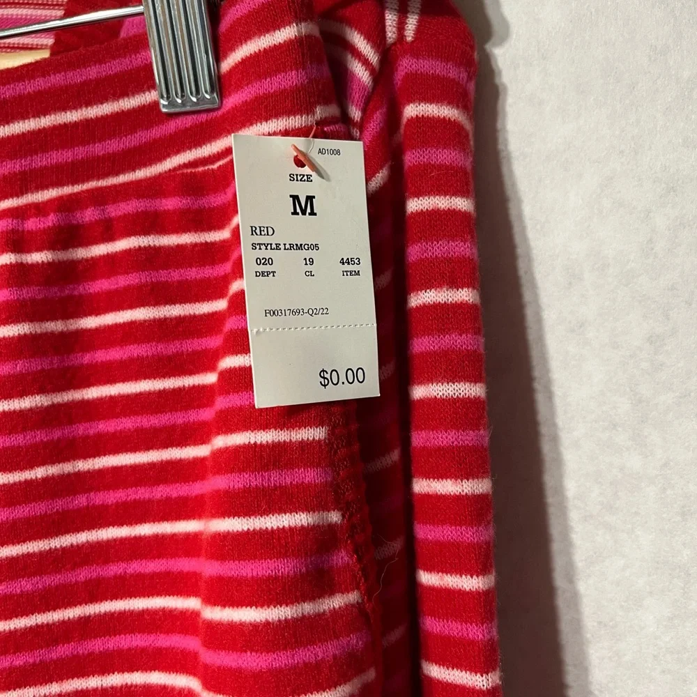 Colsie Red and White Striped V-Neck‎ Pajama Top